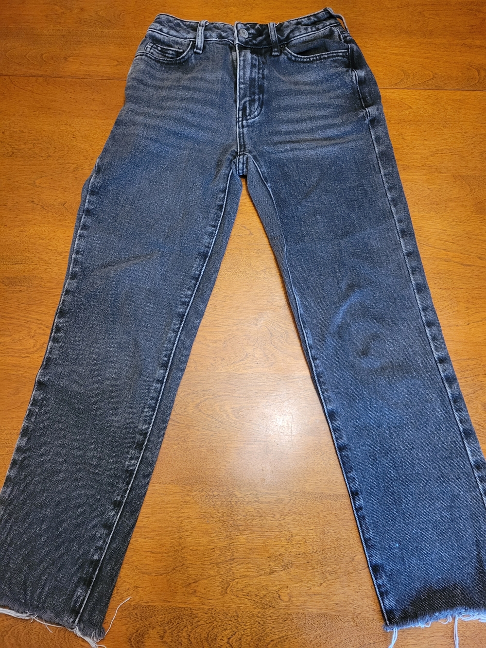 PacSun High-Rise Straight Jeans - Black Wash | The Mom Jean | 22